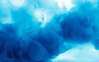 blue mass moving through air