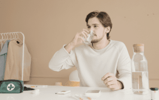 Man drinking water