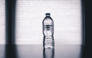 Bottled water on top of the table