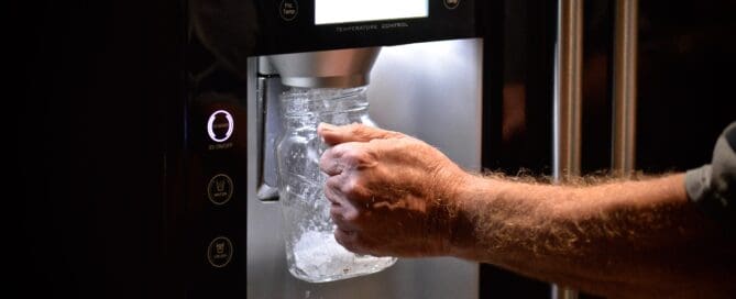 commercial ice machine in office setting
