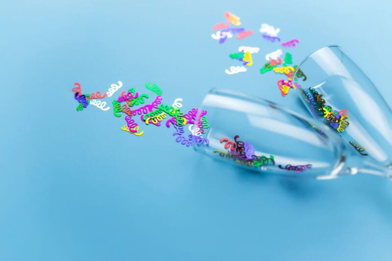 Different Christmas decorations on the blue background Different Christmas decorations on the blue background